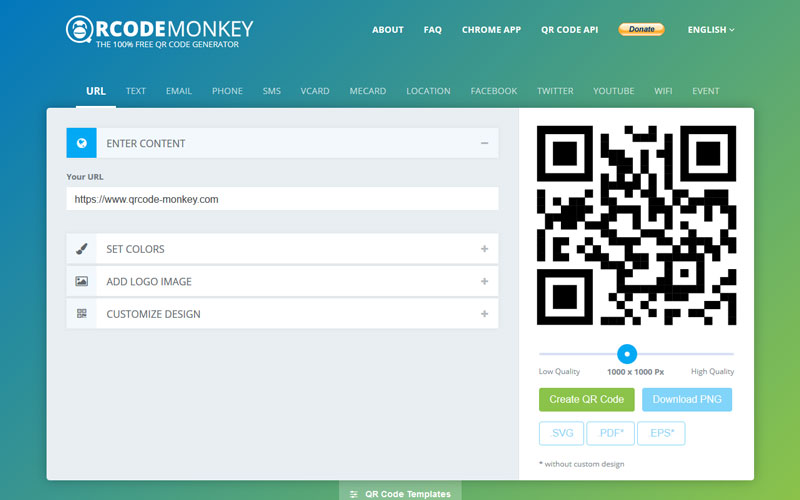 QR Code Singe ou QR Code Monkey