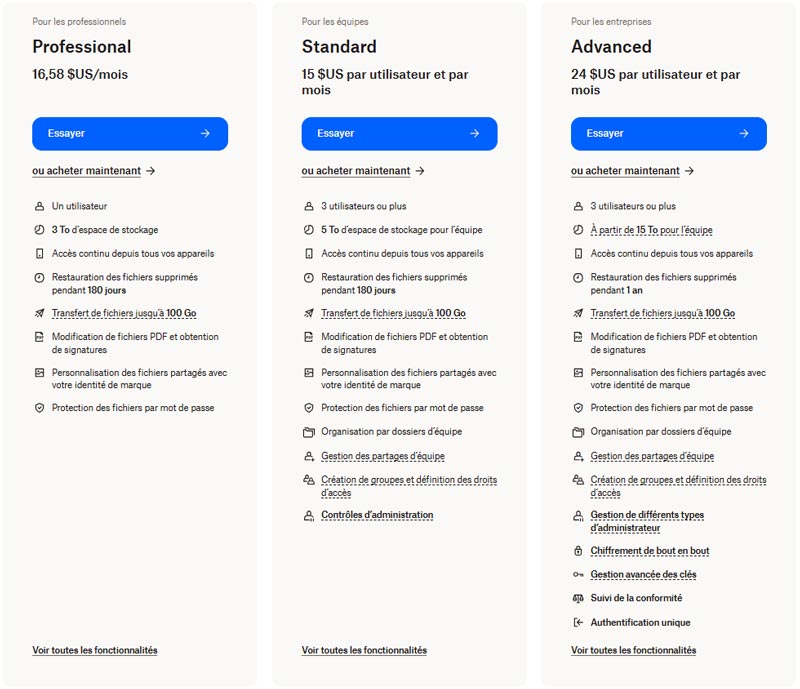 formules abonnement et options gratuites