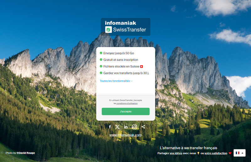 swissratnsfer alternative aux fichiers lourds