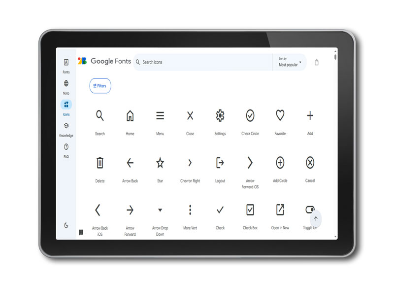 utilisation des icones gratuites