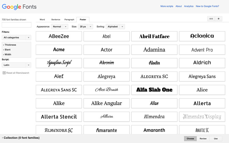 google fonts