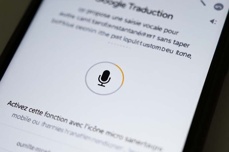Traduction par saisie vocale pour gagner du temps