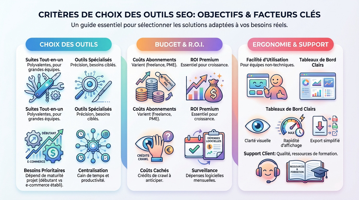 Critères de sélection des meilleurs outils SEO pour la performance