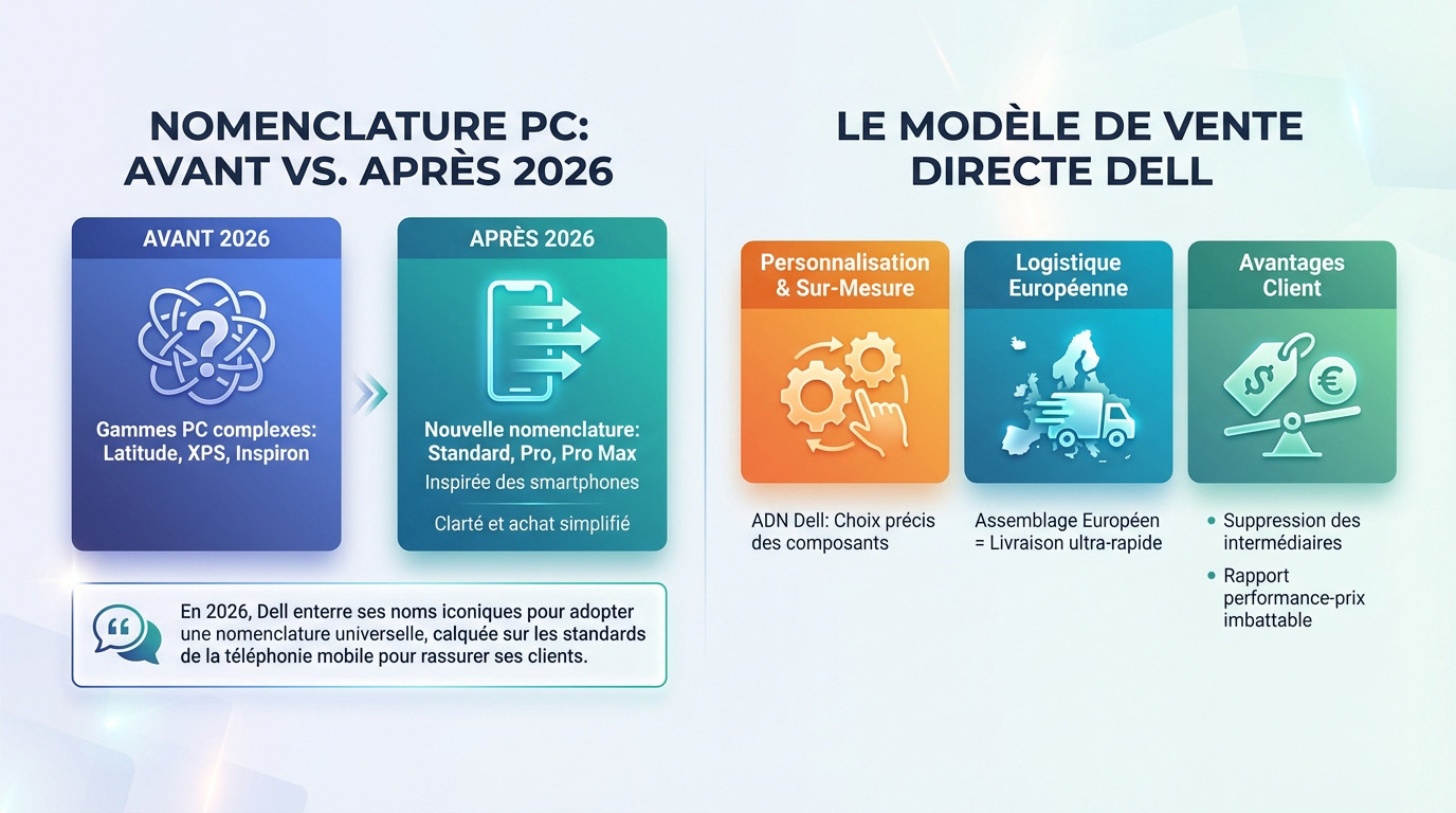 Nouveau positionnement Dell PC et simplification des gammes en 2026