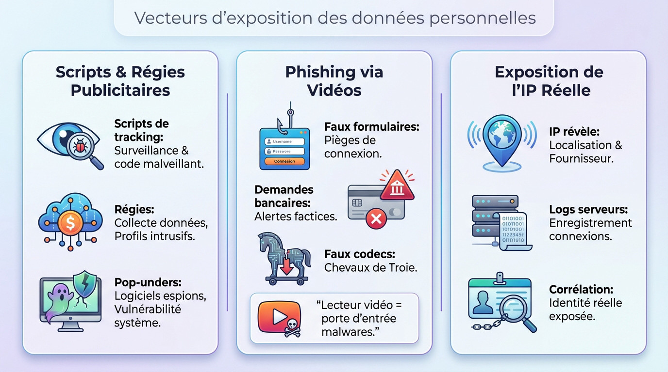 Vecteurs d'exposition des données personnelles et risques du streaming