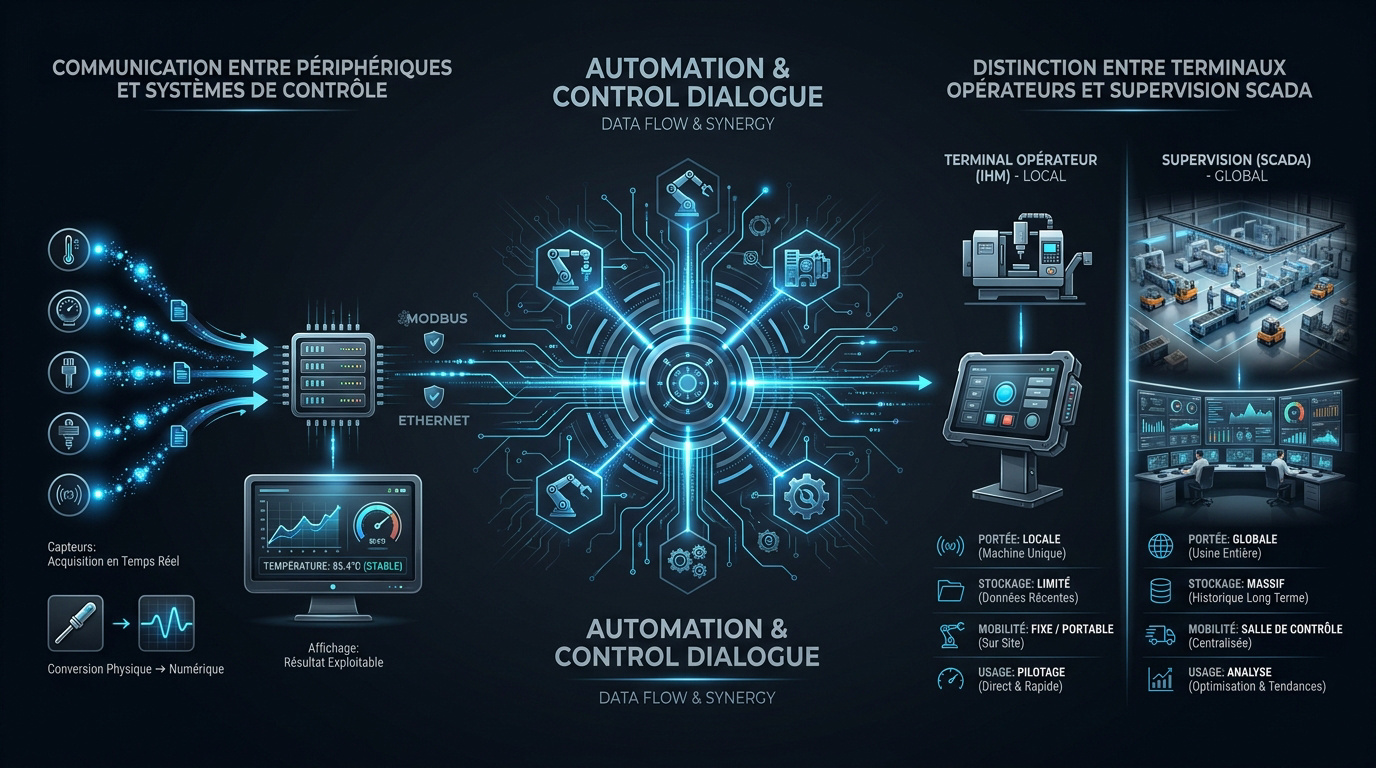 Interface homme machine et automate programmable en milieu industriel